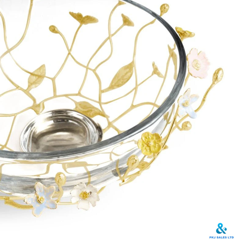 Wildflower Glass Bowl